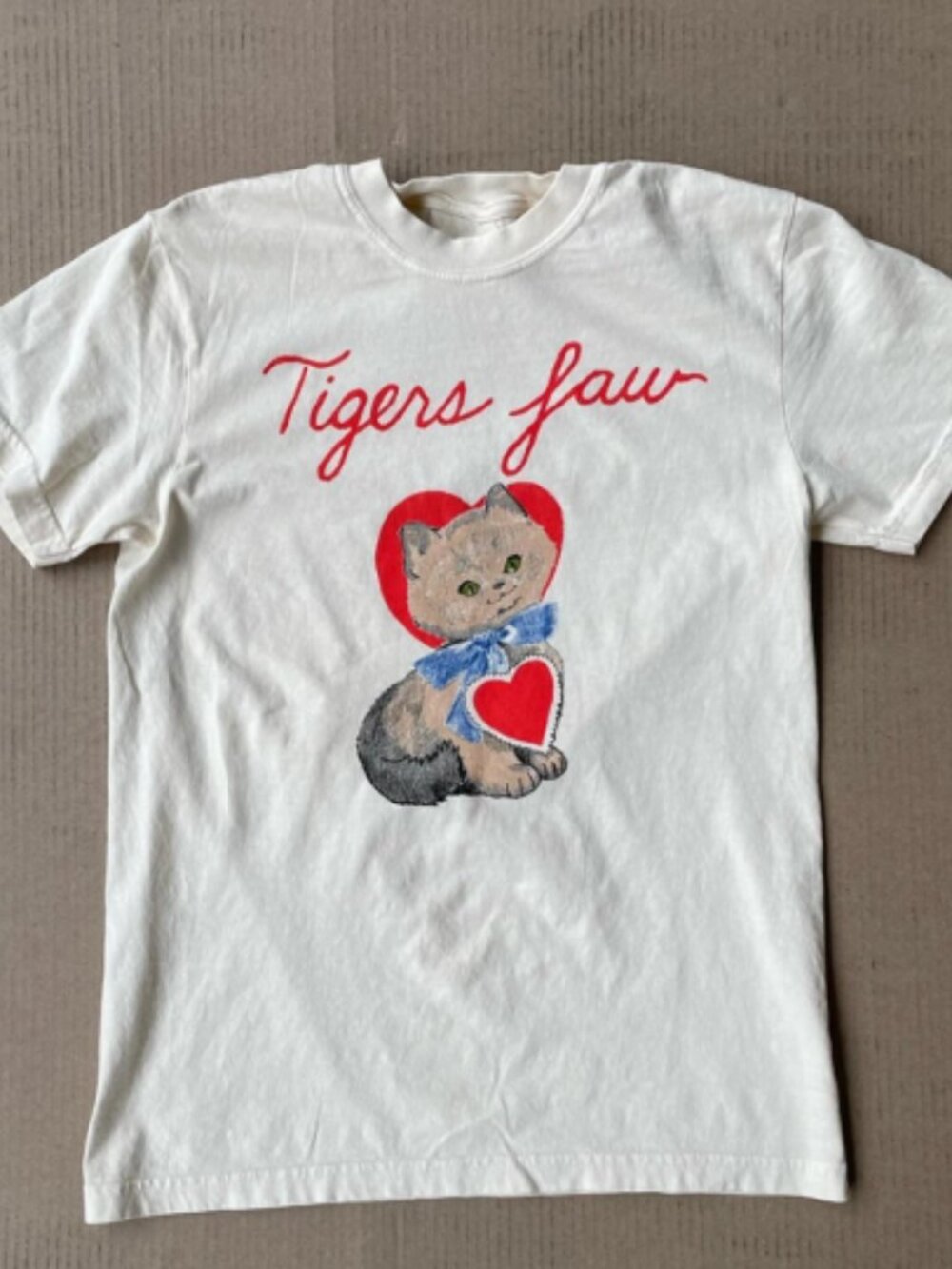 Tigers Jaw Cat Heart Short Sleeve Unisex Cotton T-shirt